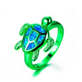 Blue Opal Turtle Ring - Bamos