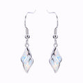 Blue/White Opal Dangle Earrings - Bamos