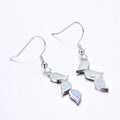 White & Blue Fire Opal Drop Earrings - Bamos