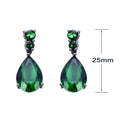 Emerald Water Drop Earrings(May Birthstone) - Bamos