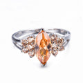 Women Champagne Horse Eye Ring(November Birthstone) - Bamos