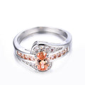 Women 925 Sterling Silver Champagne Topaz Ring(November Birthstone) - Bamos