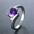 Purple Amethyst Heart Ring - Bamos