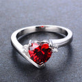 Red Heart Ring(January Birthstone) - Bamos