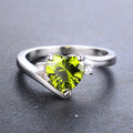 Peridot Heart Wedding Ring - Bamos