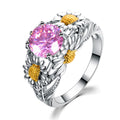 Pink Daisy Ring (October Birthstone) - Bamos