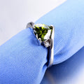 Peridot Heart Wedding Ring - Bamos