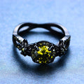 Peridot Flower Ring (August Birthstone) - Bamos