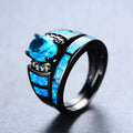 Women Blue Topaz Wedding Ring Set - Bamos