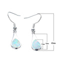 Water Drop Opal Dangle Earrings - Bamos