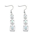 White/Blue Opal Drop Earrings - Bamos