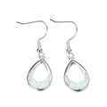 White/Blue Opal Water Drop Earrings - Bamos