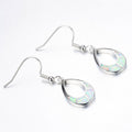 White/Blue Opal Water Drop Earrings - Bamos