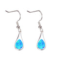 Water Drop Opal Dangle Earrings - Bamos