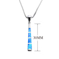 Baseball Bat Pendant Necklace (Blue Fire Opal) - Bamos