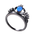 Blue Opal Crown Ring - Bamos