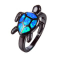 Blue Opal Turtle Ring - Bamos