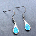 Water Drop Opal Dangle Earrings - Bamos
