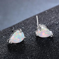 Green/Blue/White Opal Stud Earrings - Bamos