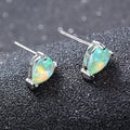 Green/Blue/White Opal Stud Earrings - Bamos