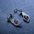 Blue/White Opal Water Drop Earrings - Bamos