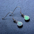 Blue/White Opal Water Drop Earrings - Bamos