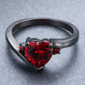 Red Heart Ring(January Birthstone) - Bamos