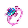 Blue Opal Turtle Ring - Bamos