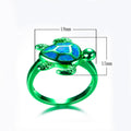 Blue Opal Turtle Ring - Bamos