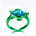 Blue Opal Turtle Ring - Bamos