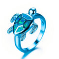 Blue Opal Turtle Ring - Bamos