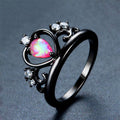 Pink Opal Crown Ring - Bamos