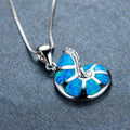 Conch Pendant Necklace (Blue Fire Opal) - Bamos