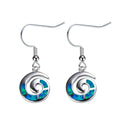 Blue/White Opal Drop Earrings - Bamos