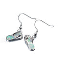 White/Blue Opal Dangle Earrings - Bamos