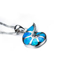 Conch Pendant Necklace (Blue Fire Opal) - Bamos
