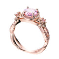 Pink Sapphire Flower Ring (October Birthstone) - Bamos