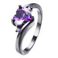 Purple Amethyst Heart Ring - Bamos