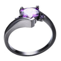 Purple Amethyst Heart Ring - Bamos