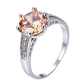 Champagne Topaz Round Ring(November Birthstone) - Bamos
