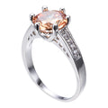 Champagne Topaz Round Ring(November Birthstone) - Bamos