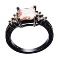 Women Champagne Square Ring(November Birthstone) - Bamos