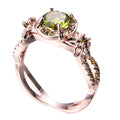 Peridot Flower Ring (August Birthstone) - Bamos