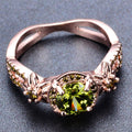 Peridot Flower Ring (August Birthstone) - Bamos
