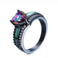 Rainbow Heart Ring Mystery Jewelry - Bamos