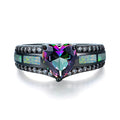Rainbow Heart Ring Mystery Jewelry - Bamos