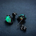 Green/Blue/White Opal Stud Earrings - Bamos