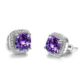 Women Purple Amethyst Wedding Jewelry Set(February Birthstone) - Bamos